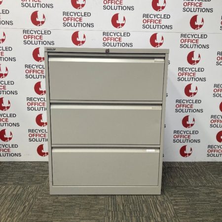 Grey Metal 3 Drawer Side Filer