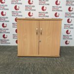 Beech Desk High 2 Door Cupboard - Type 4