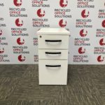 Slimline White 3 Drawer Under Desk Pedestal - Type 2