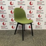 Gresham LC11 Wooden 4 Leg Upholstered Chair - Green