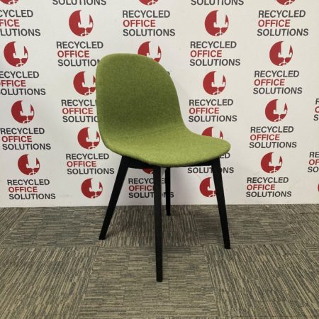 Gresham LC11 Wooden 4 Leg Upholstered Chair - Green