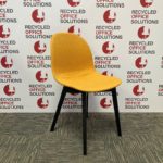 Gresham LC11 Wooden 4 Leg Upholstered Chair - Yellow