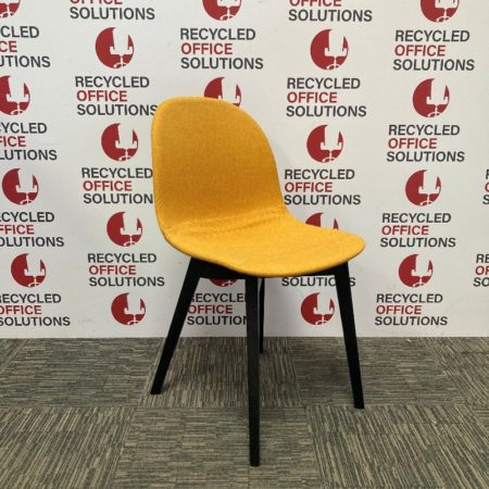 Gresham LC11 Wooden 4 Leg Upholstered Chair - Yellow