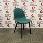 Gresham LC11 Wooden 4 Leg Upholstered Chair - Blue
