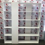 Large White Room Dividing Shelving Unit