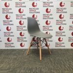 Grey 'Eiffel' Style Plastic Canteen Chair/Stool - Grade B