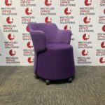 Purple/Purple Reception Tub Chair on Wheels