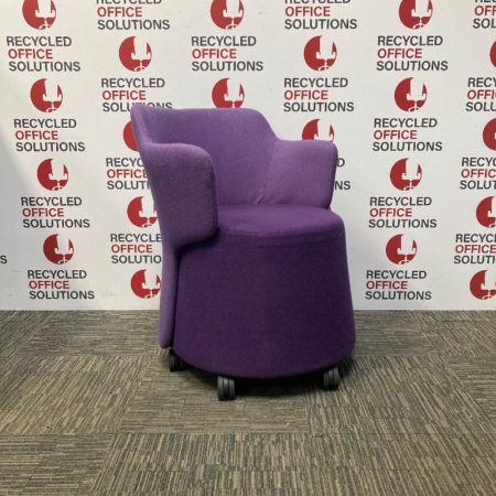 Purple/Purple Reception Tub Chair on Wheels