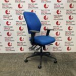 Blue Fabric 4 Lever Operator Chair