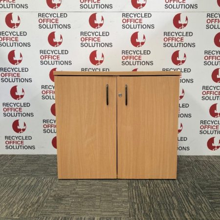 Beech Desk High 2 Door Cupboard - Type 5