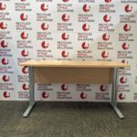 Oak Effect 140cm Cantilever Desk - Narrow - Type 1