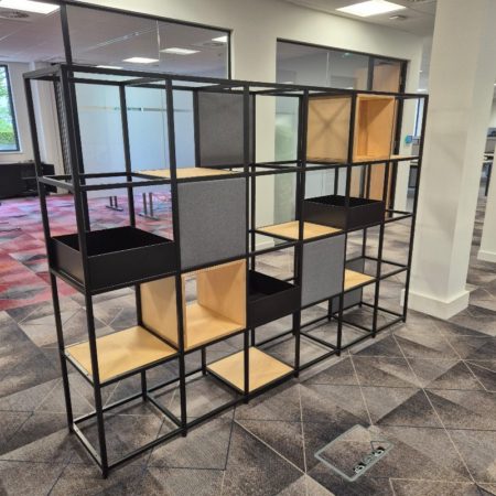 Black Metal Cube Storage Unit