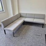 Grey Fabric 3-Piece Corner Sofa - Grade B
