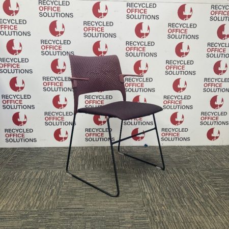 Burgundy 'Orangebox Cors' Stacking Meeting Chair