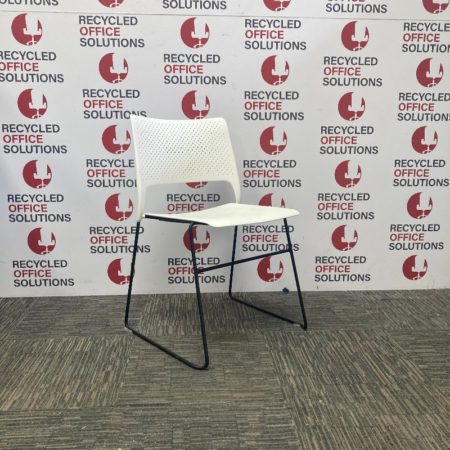 White Plastic 'Orangebox Cors' Stacking Meeting Chair - No Arms