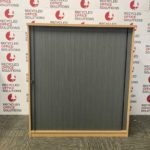 Half Height Oak Effect Wooden Tambour Unit