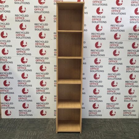 Tall Oak Effect Narrow Bookcase