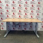 Oak Effect Electric Sit-Stand Desk - 160cm