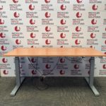 Beech Effect Electric Sit-Stand Desk - 160cm