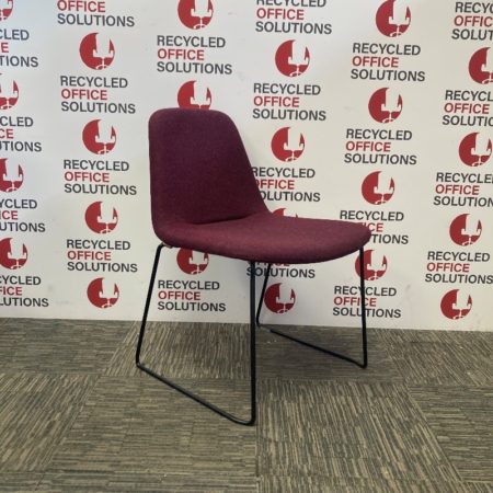 'Hitch Mylius' Purple Fabric Reception Chair