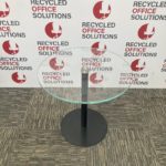 Small Glass Round Table With Metal Base