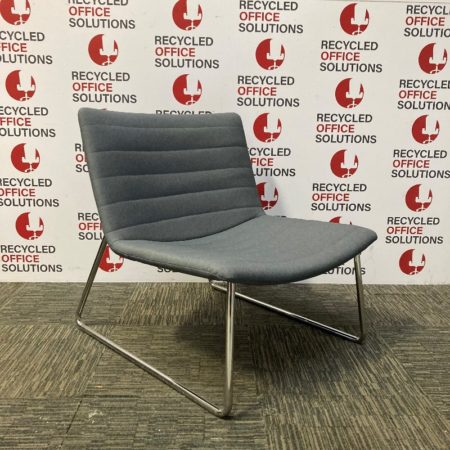 Grey Fabric 'Narbutas' Reception Lounge Chair