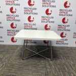 Small White Coffee Table With Metal Legs