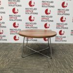 Small Walnut Coffee Table With Metal Legs
