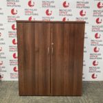 Tall Walnut 2 Door Storage Unit