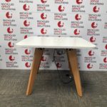 Small White Square Table With Center Console