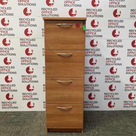 Mid Height Walnut 4 Draw Cabinet