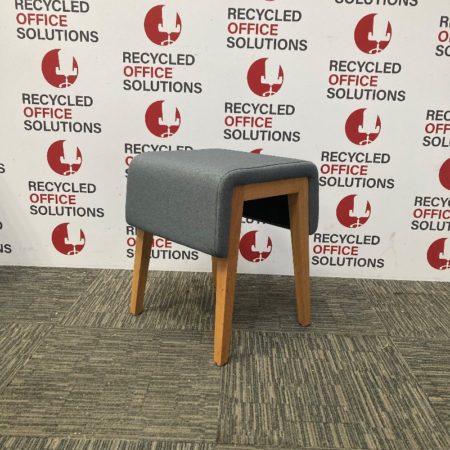 Grey Fabric Stall With Wooden Legs