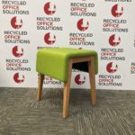 Green Fabric Stall With Wooden Legs