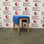 Blue Fabric Stall With Wooden Legs