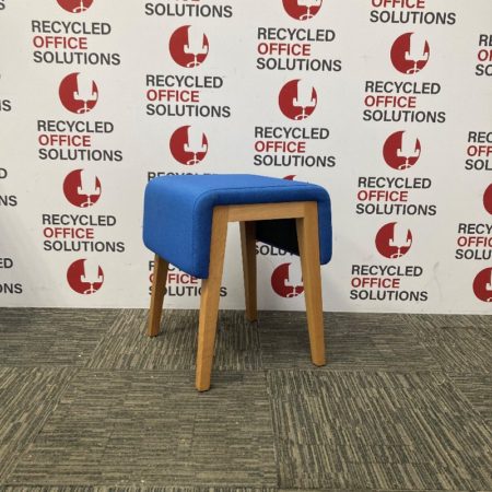 Blue Fabric Stall With Wooden Legs