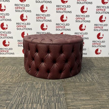 Round Leather Footstall