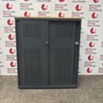 Tall Grey Storage Unit With A Oak top