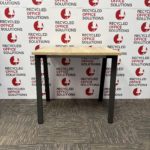 Small Oak Desk With Metal Legs