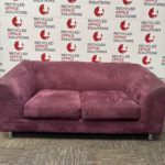 Purple 2 Seater Fabric Sofa