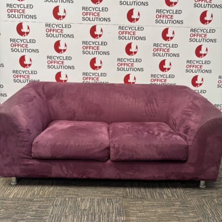 Purple 2 Seater Fabric Sofa