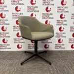 Green "Vitra" Softshell Chair With A Four Star Base