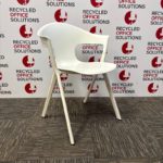 White 'Alleermuir Axyl' Stacking Meeting/Canteen Chair