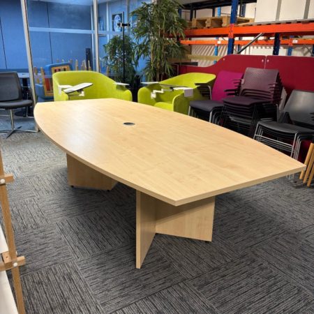 240cm Boat Shape Maple Meeting Table