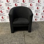 Black Fabric Tub Chair