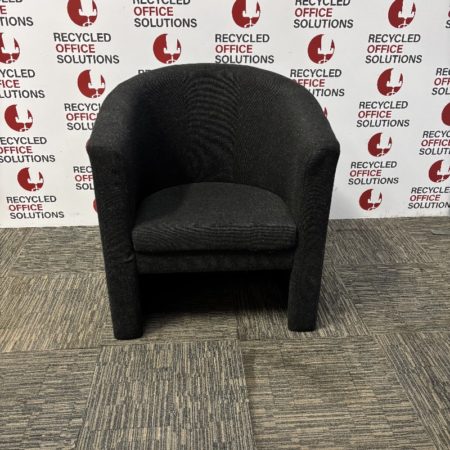Black Fabric Tub Chair