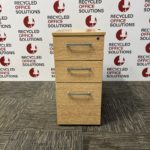 Beech 3 Drawer Slimline Pedestall