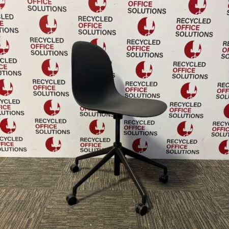 Allermuir Black Plastic Swivel Chair