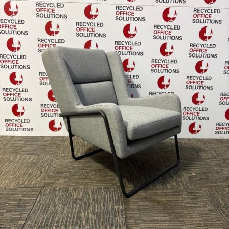 Grey Fabric Low Reception Chair