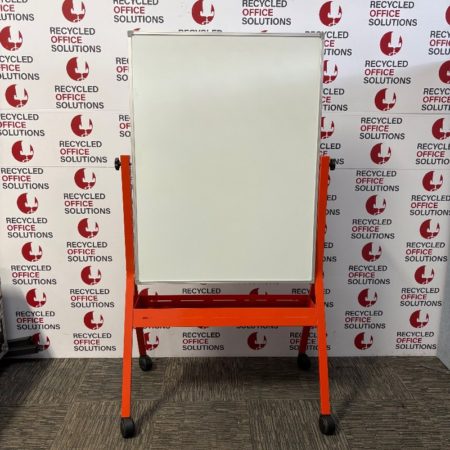 Large Mobile Whiteboard on Orange Frame