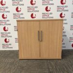 Wooden 2-Part Recycling Bin Unit